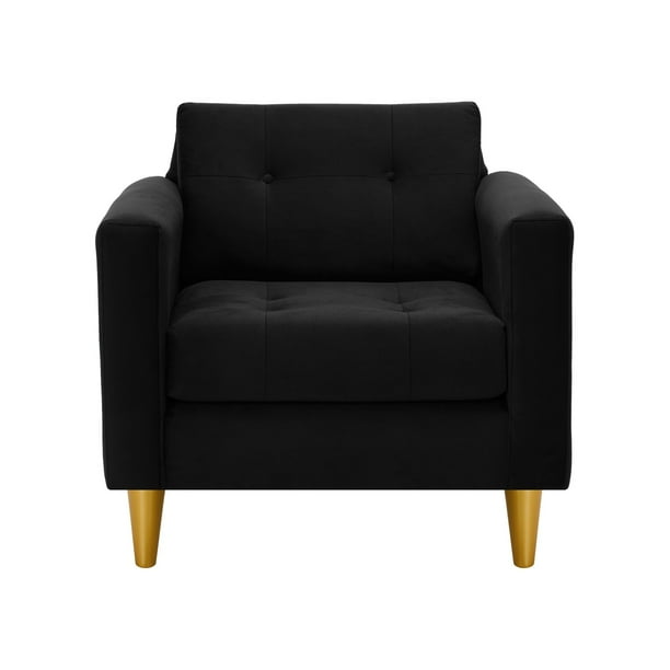 Sofa Retro 1C Felpa 01 Negro