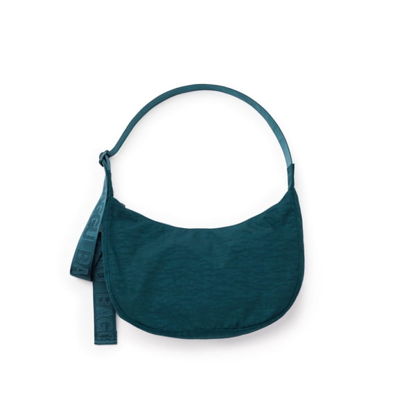 Bolso Crescent Mediano de Nylon Baggu con Correa Ajustable Deep Sea