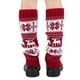 thumbnail image 4 of Calentadores de piernas de punto para invierno, con lazo blanco, calcetines largos sin pies, cálidos y navideños, mangas altas para mujer, 4 of 5