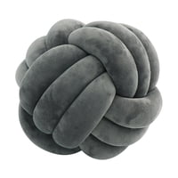 Bothyi - Nudo Almohada Bola Grueso Cómodo Almohadas Anudadas Para Sala De Estar Hogar Sofá Gris Oscuro