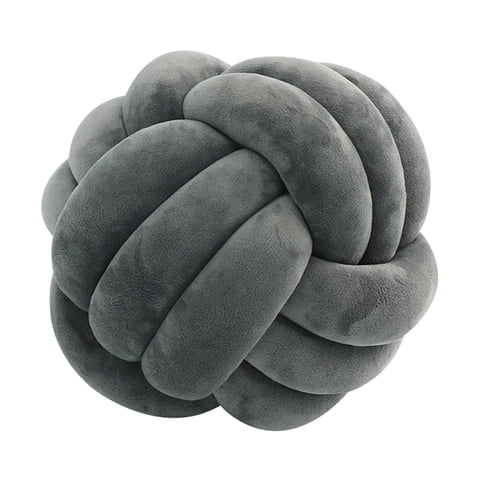 Bothyi - Nudo Almohada Bola Grueso Cómodo Almohadas Anudadas Para Sala De Estar Hogar Sofá Gris Oscuro