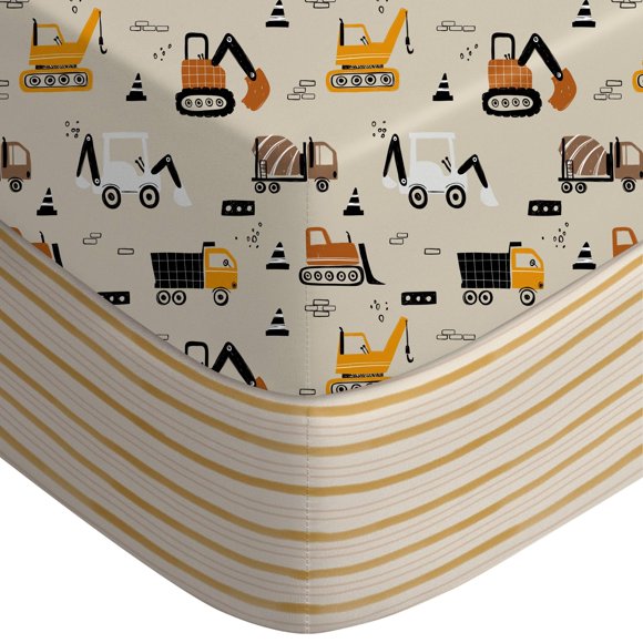 Yoofoss Sábanas Ajustables para Cuna 71x132x20 cm (Pack de 2) Marrón