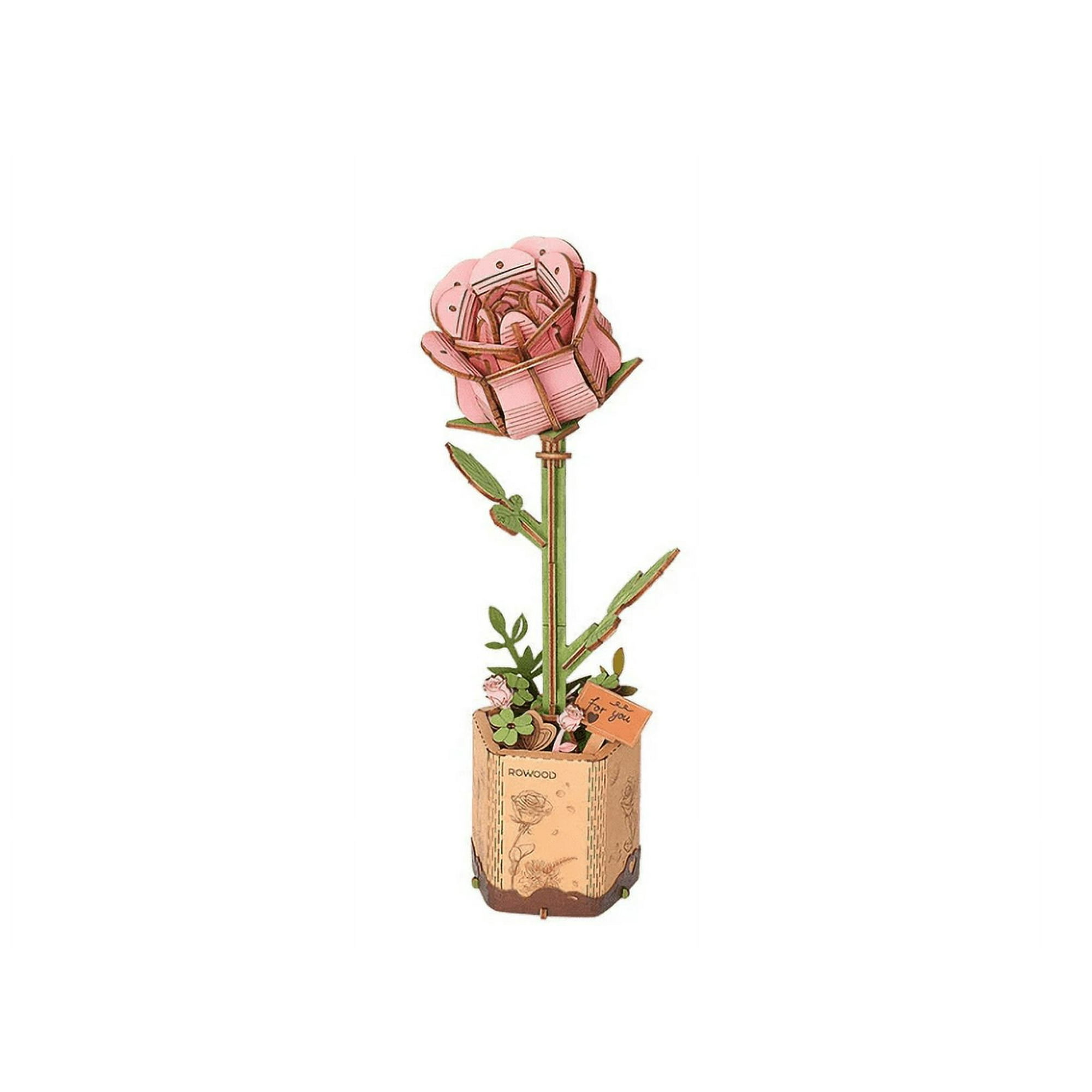 Genérico - Flor De Rosa De Madera