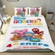 thumbnail image 1 of POCOYO Conjunto de sábanas temático, trío de piezas, cómodo y amigable con la piel, diseño único, regalo de decoración para el hogar para familiares, amigos y fans, 90 cm * 190 cm, 1 of 6