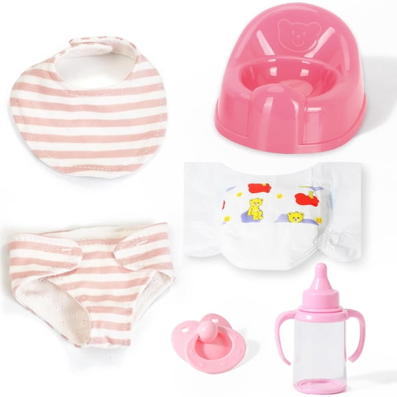 Set de accesorios para muñecas bebé eDollable para muñecas de 12" de 6 piezas