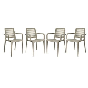 Casual Decore - 4 Sillas Park Con Apoyabrazos - Taupe
