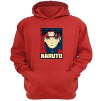 Genérico - Polerón Canguro Naruto Rojo Talla S Unisex