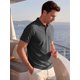 thumbnail image 4 of Camiseta Polo de Hombre INSPIRE CHIC Manga Corta Elástica Sólida Casual para Golf M Negro, 4 of 5