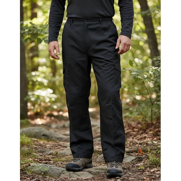 Pantalon Cargo Poplin Negro Talla S