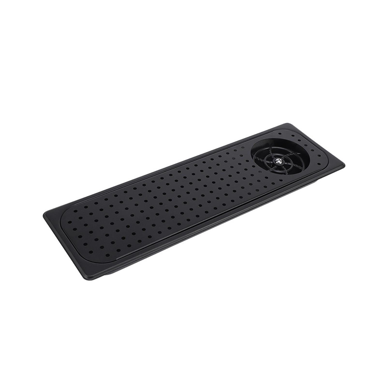 Magideal - Lavadora De Tazas Dispositivo De Enjuague Automático Limpieza De Tazas De Café Limpieza Rápida Limpiador De Vidrio Accesorio Para Tienda De Postres Ca Redondo Grande Negro