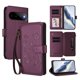 thumbnail image 1 of Funda Cartera Mariposa para [Google Pixel 11] con Soporte y Cremallera Violeta, 1 of 6