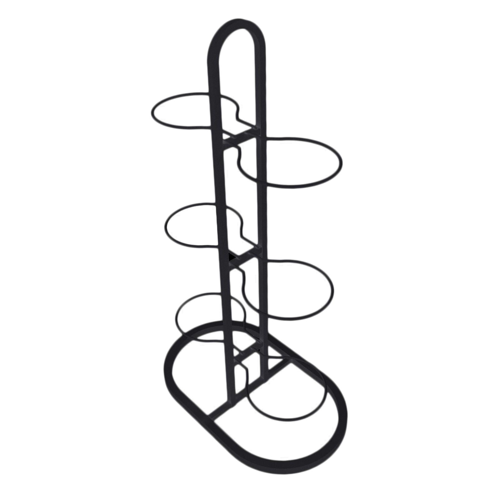 Ioensy - Estante De Almacenamiento De Pelotas De Baloncesto Multifuncional De Metal Para Gimnasio Interior, Rugby, 6 Niveles, Negro