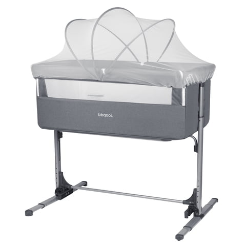 Bbqool - Cuna Colecho Mecedora Mosquitero Next2Us Grey