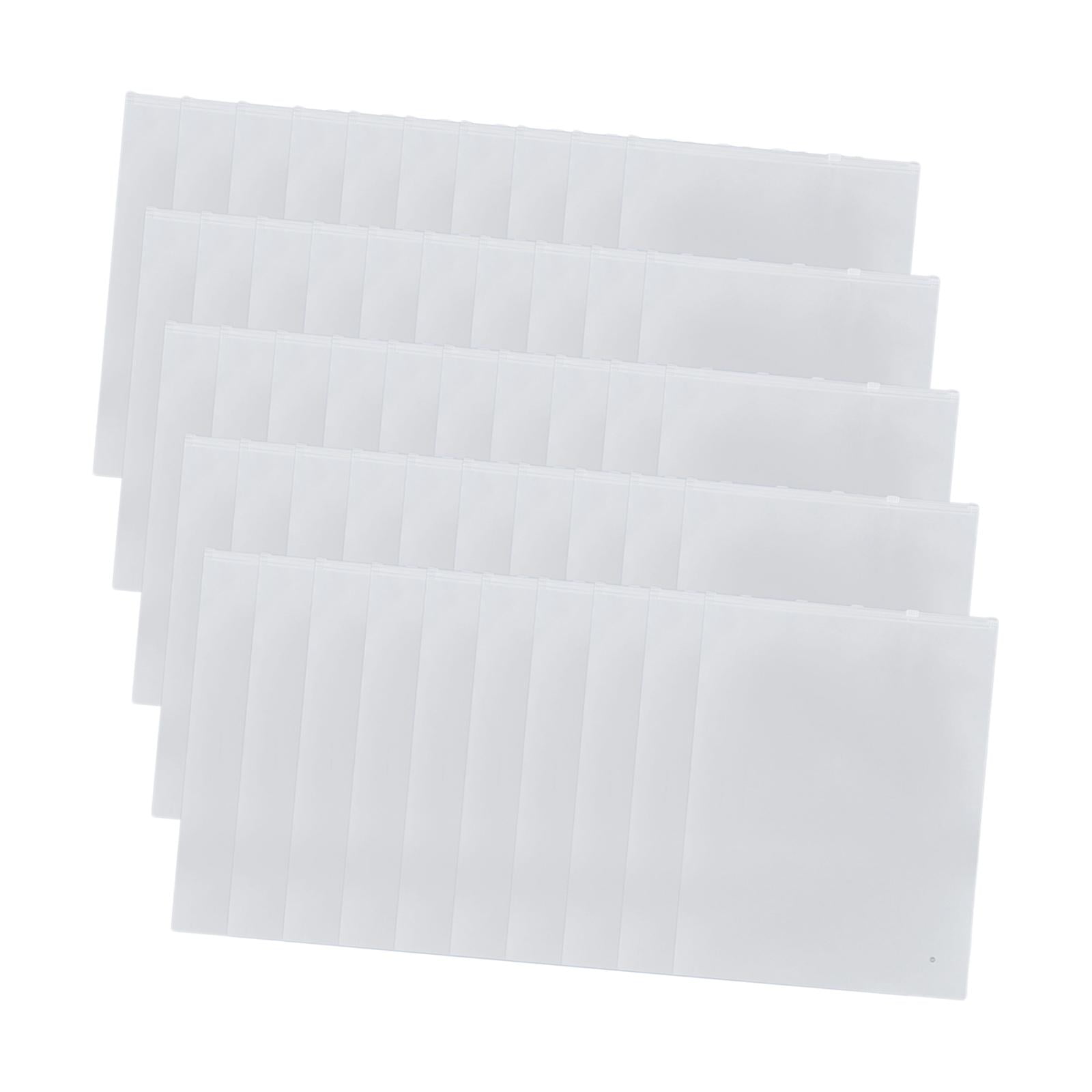 Magideal - 50 Uds. Bolsas Con Cremallera Esmerilada Para Ropa, Bolsas Con Cremallera Deslizante, Bolsas Organizadoras De Maletas, Bolsas De Embalaje De Ropa Para 20cmx30cm