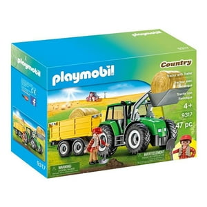 Set Playmobil Tractor Con Remolque 47 Piezas