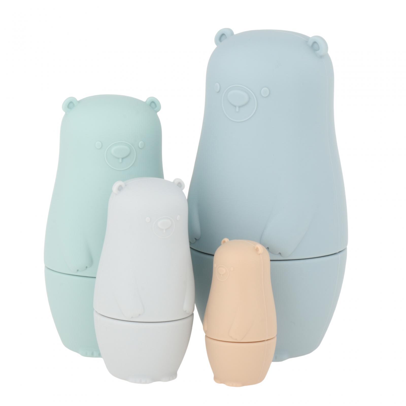 Bothyi - Muñecas Anidadas De Silicona, Juguete Apilador De Muñecas Rusas Matryoshka Para Niños, Azul