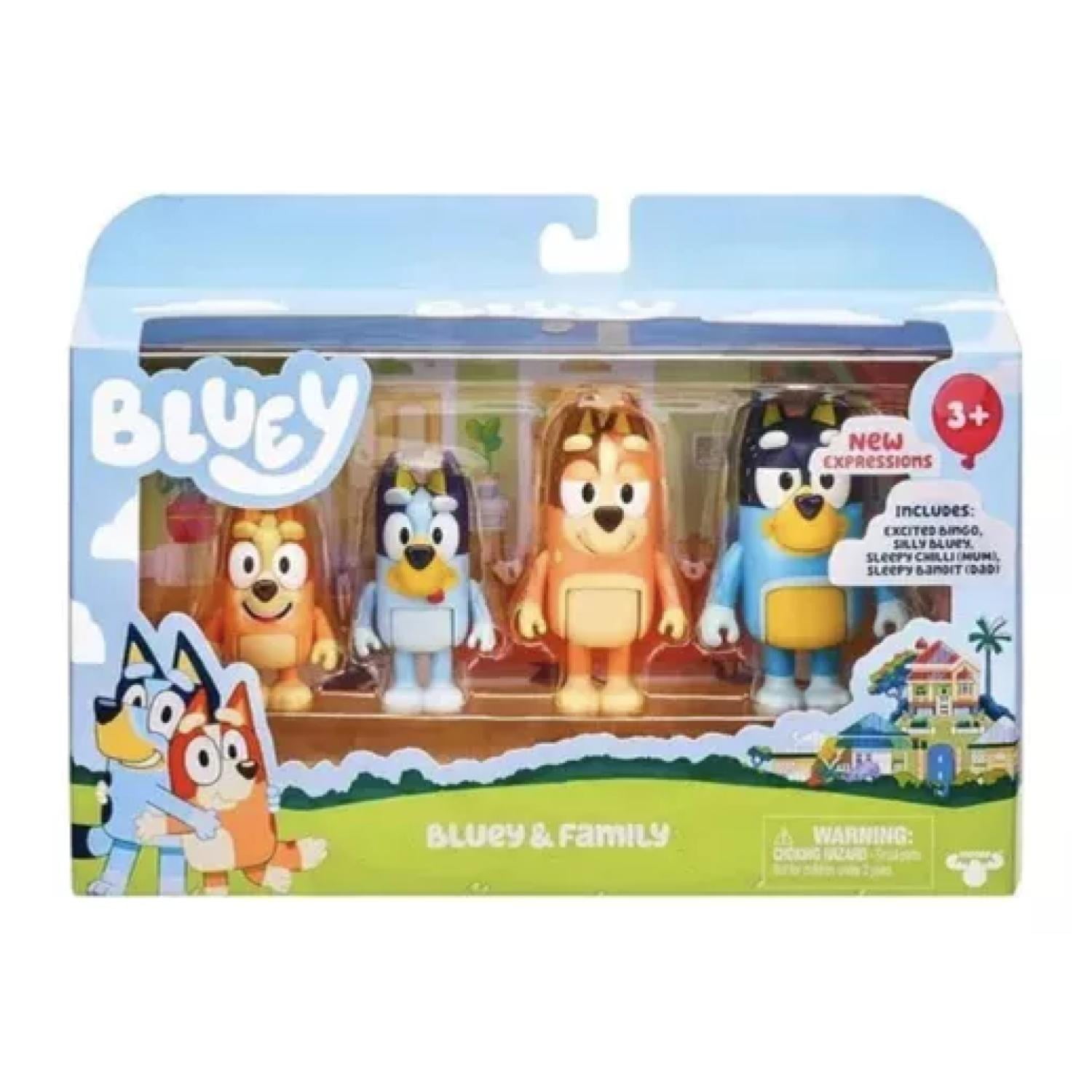 Genérico - Pack 4 Juguete Figuras Coleccionables Bluey & Family