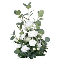 Bothyi - Flores Artificiales Centro De Mesa De Boda Mesas Decoraciones Flores Falsas Flor Blanca