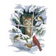 thumbnail image 4 of 14ct 11ct Kit De Punto De Cruz Estampado De Gato Y Pájaro Bricolaje Costura A Mano 14ct 30x37cm, 4 of 5
