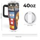 thumbnail image 2 of Copa Mundial de la FIFA Vaso aislado de acero inoxidable con asa, diseño temático, regalo para familia, amigos y fans; incluye pajita y encaja en el portavasos estándar, 40 oz, 2 of 6