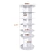thumbnail image 3 of Rotating Shoe Rack Tower, 6-Tier Spinning Shoe Rack, Free Standing 360° Revolving Shoe Organizer, High Bottom Design Shoe Tower Spinning Storage Lazy Susany, Fits 24 Pairs of Shoes (6-Tier White), 3 of 3