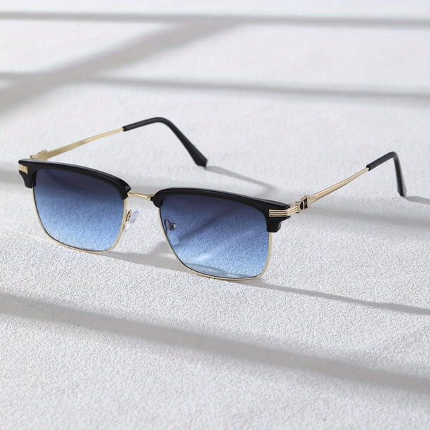 1 Pair Of Men's Metal Punk Sunglasses, Men's Fashion Sunglasses