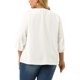 thumbnail image 3 of Agnes Orinda Blusa de Chifón con Cuello Redondo y Lazo para Mujer Talla Grande para Escuela, Universidad, Trabajo, Oficina con Volantes 1X Blanco, 3 of 8