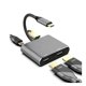 thumbnail image 4 of Adaptador 4 En 1 Tipo C A 2 Hdmi Usb Pd Monitores Multiples Gris, 4 of 4