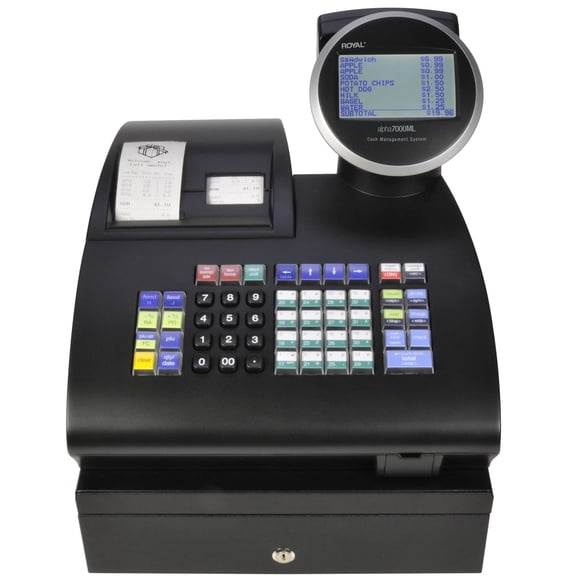 Pantalla LCD Clerk de 10 líneas Cash Register Royal Alpha de 7000 ml