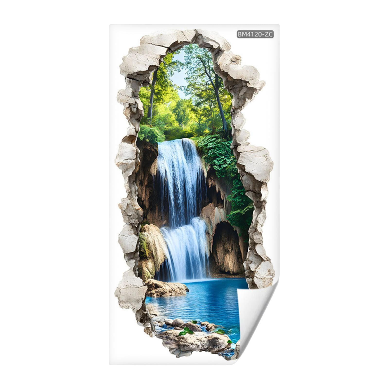 Bothyi - Pegatina De Pared Con Paisaje Otoñal 3d, Papel Tapiz Extraíble Para La Puerta Del Comedor Del Hogar.