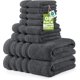 thumbnail image 1 of Set de Toallas Utopia Towels 8 piezas Gris 30x60 cm, 1 of 9