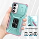 thumbnail image 4 of Funda Armada para Samsung Galaxy S23 FE con Tapa Deslizante y Soporte Magnético Giratorio Verde, 4 of 5