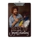 thumbnail image 1 of Bob Ross: La Alegría de Pintar Portapapeles de acrílico A4, tamaño carta estándar, carpeta con clip 31.8x 21.5CM para estudiantes, profesores y oficina, 1 of 6