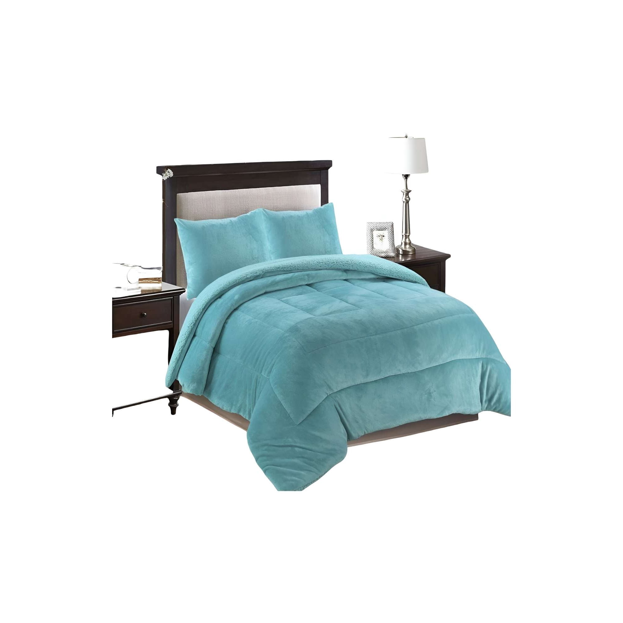 Genérico - Cobertor Con Chiporro King 250x270cm Celeste B19