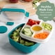 thumbnail image 2 of Fiambrera Goodful Bento apilable, 1650 ml, color verde azulado, 2 of 7