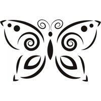 Rienda Libre Graphics - Decomural Simple Butterfly Girls Butterflies Ws-18602