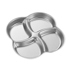 Magideal - Plato Para De Barbacoa, Plato Dividido, Resistente Al Óxido, Plato Para Aperitivos, Plato Para Especias Para Acampar Al Aire Libre, Picnic, , 4 4 Rejillas