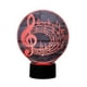 thumbnail image 4 of Lampara Ilusion 3D Musica Llave de Sol de 7 colores, Base touch, 4 of 7