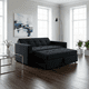 thumbnail image 1 of Sofa Cama Novus Tres Posiciones Negro Felpa, 1 of 3