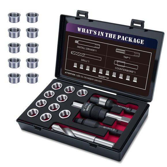 Kit de reparación de roscas SENNMONN M14x1.5 10 piezas acero inoxidable