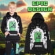 thumbnail image 2 of Conjunto de Buzo con Capucha y Joggers para Niños Minecraft Negro y Verde 9-10 Años, 2 of 5