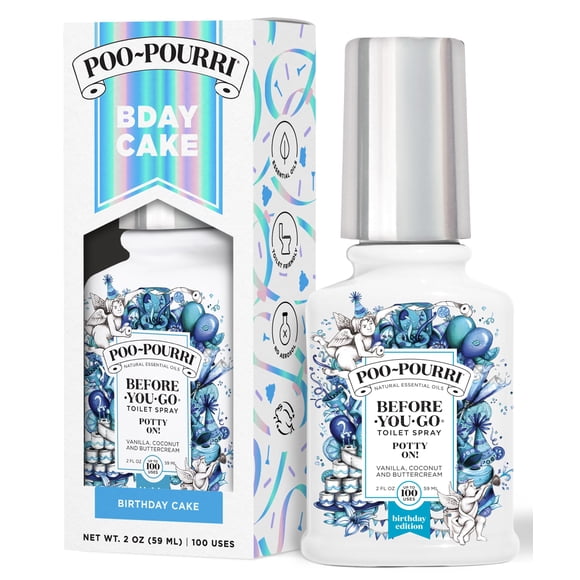 Spray de baño Poo-Pourri Before-You-Go para tarta de cumpleaños, 60 ml