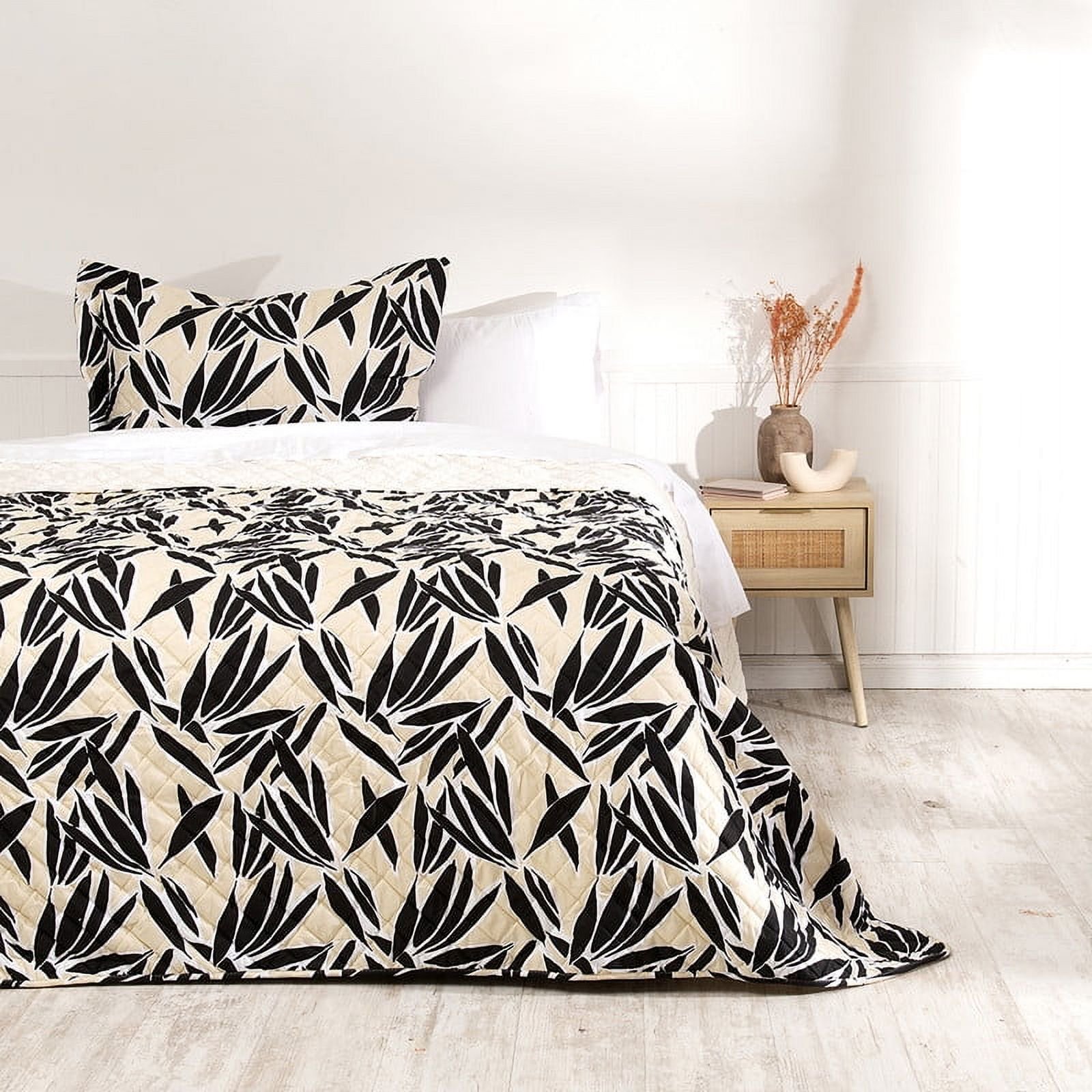 Mashini - Quilt Estampado Sherpa 1.5 Plazas Leaves