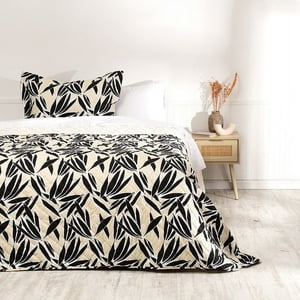 Mashini - Quilt Estampado Sherpa 1.5 Plazas Leaves