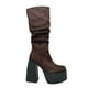 thumbnail image 5 of Bota para mujer estilo corrugado y platadorma alta Cafe, 5 of 5