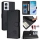 thumbnail image 5 of Funda tipo cartera FOXDOCK para MOTOROLA Edge 50 fusion con soporte, ranuras, RFID, diseño de gato, 5 of 5