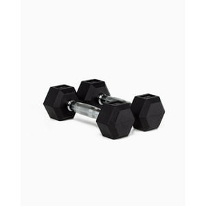 Inaltum Fitness - Par Mancuerna Hexagonal Caucho Goma Crossfit Funcional 5Kg