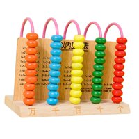 Bothyi - Marco De Madera Para Contar, Ábaco De Madera Clásico Para Bebé, Regalo De Cumpleaños Preescolar, 5 Filas