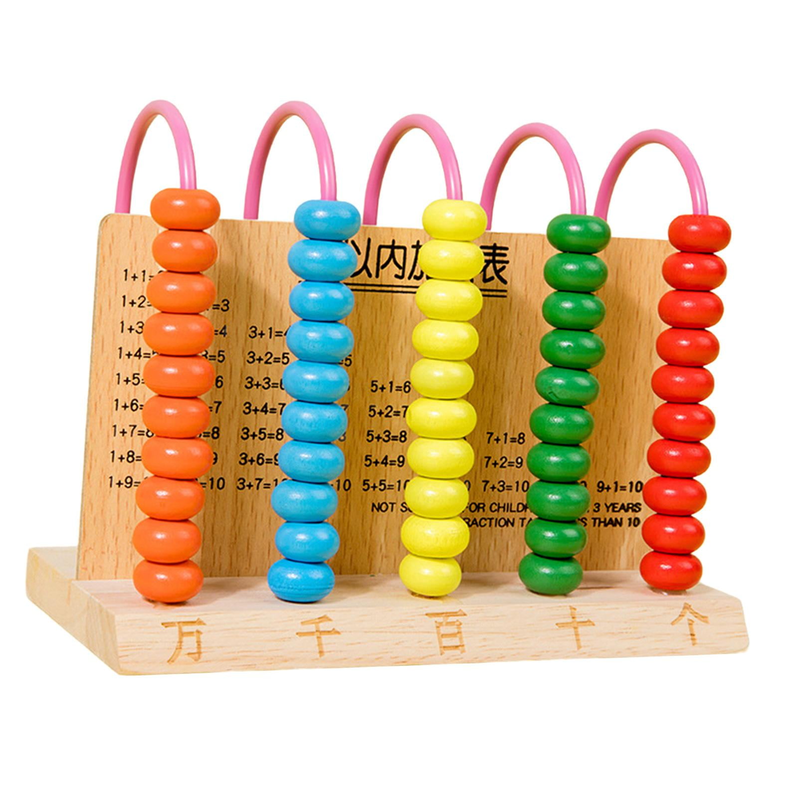 Bothyi - Marco De Madera Para Contar, Ábaco De Madera Clásico Para Bebé, Regalo De Cumpleaños Preescolar, 5 Filas