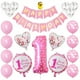 thumbnail image 1 of Globos de feliz cumpleaños, número 1, decoraciones para el primer cumpleaños de niña y niño, suministros para fiestas., 1 of 5
